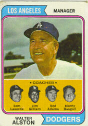 1974 Topps Baseball Cards      144     Walter Alston MG